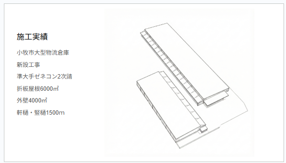 小牧市 大型物流倉庫｜折板屋根6,000㎡ 外壁4,000㎡