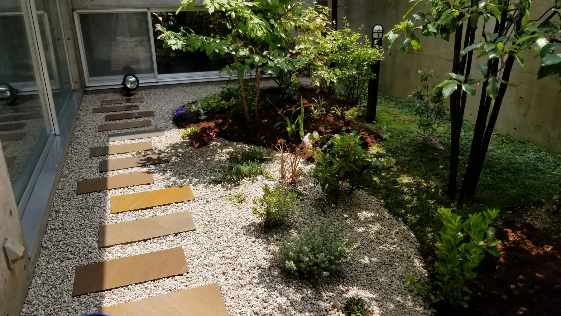 植栽リフォーム完成後の中庭